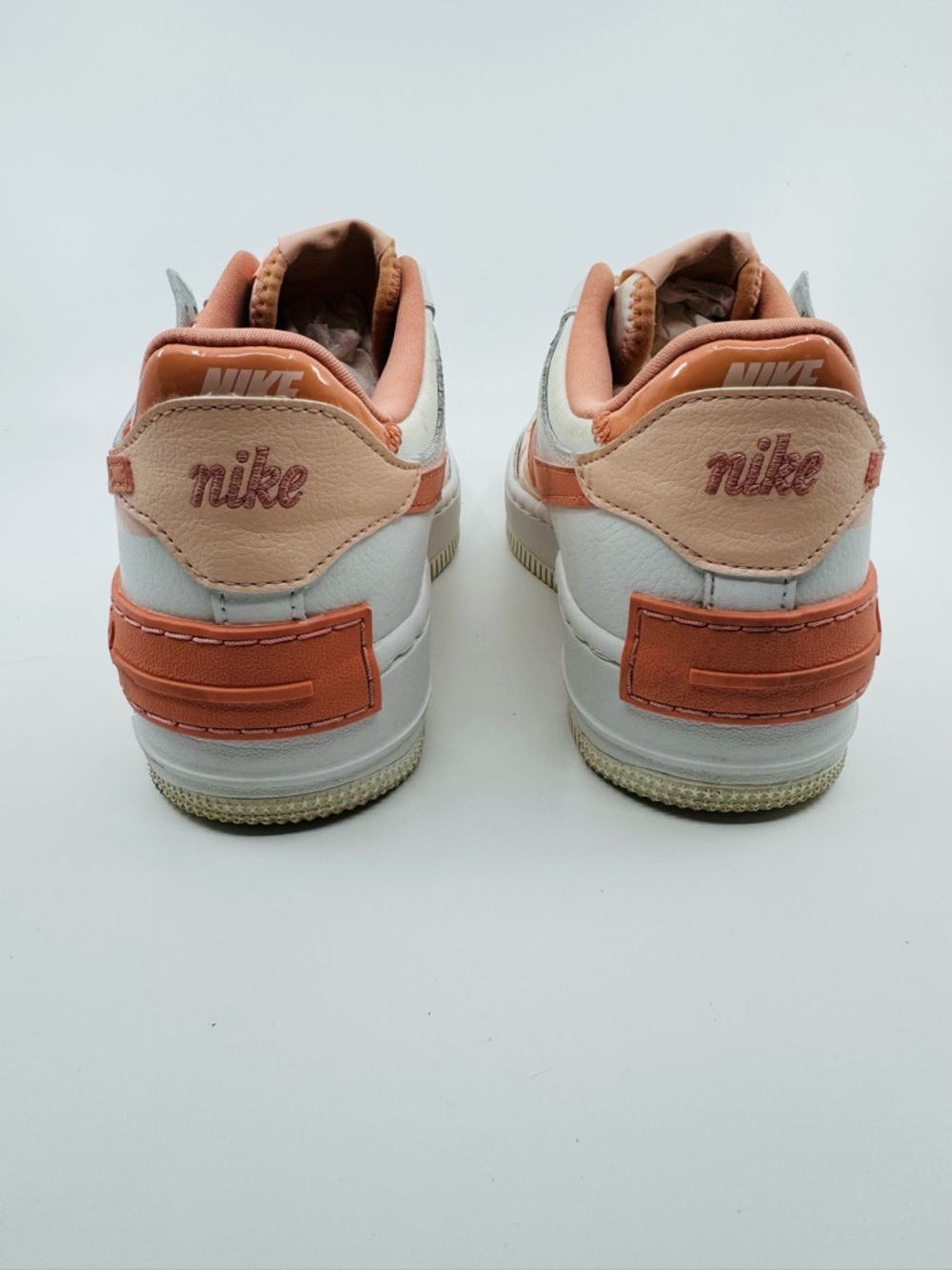 Nike Air Force 1 Shadow ‘Color White Coral Pink’ CJ1641-101 SZ 7.5 - Picture 3 of 10